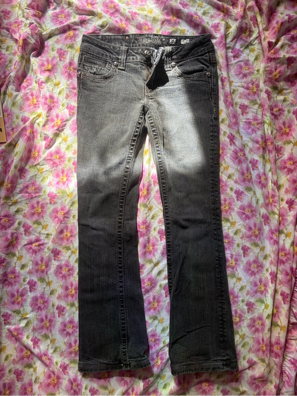 Vintage Miss Me Gray/Black Bootcut Jeans 🩶